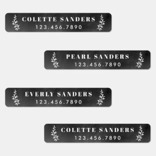 Ferro-Chalkboard Rustic Em Etiquetas De Nome