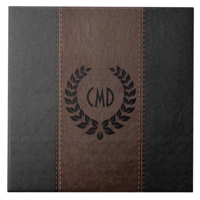 Ferro Negro Castanho E Couro Em Forma Preta (Frente)