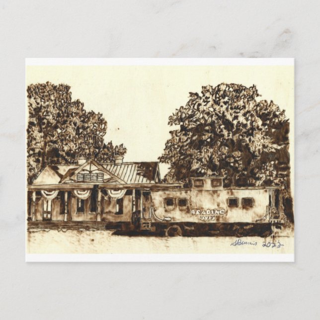 Ferrovia de Ridgely Maryland - Cartão Postal (Frente)