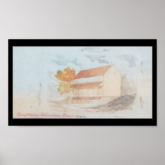 Ferry House Norristown PA 1842 Impressão (Frente)