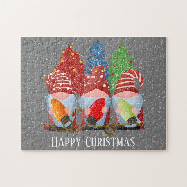 Fesnatal Gnomos de Natal Festivo quebra-cabeça (Horizontal)