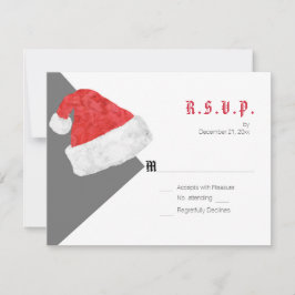 FesSanta Hat Cinza de Casamento de Natal RSVP