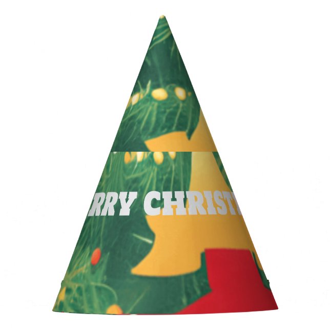Festa Árvore de padrão de Natal com decoração de Chapéu  (Frente)
