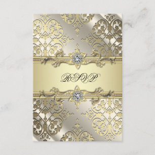 Festa Black Gold Damask RSVP