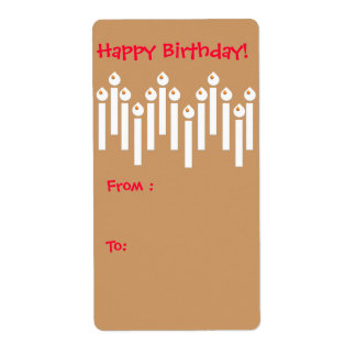 Festa Bon Feliz Aniversário Presente Etiqueta Colo