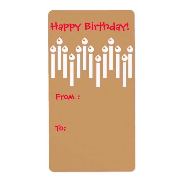 Festa Bon Feliz Aniversário Presente Etiqueta Colo (Frente)