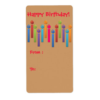 Festa Bon Feliz Aniversário Presente Etiqueta Colo