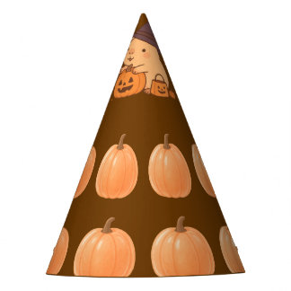 Festa Capivara Fofa em Abóbora com Chapéu de Halloween