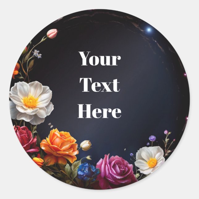 Festa/Casamentos de Adesivos Personalizáveis Flora (Frente)