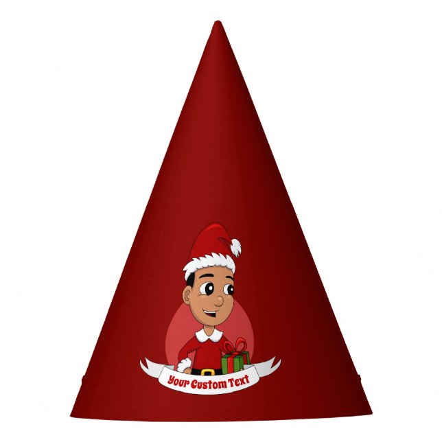 Festa Chapéu de animação de menino de Natal (Frente)