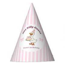 Chapéu de Aniversário de 1 Ano Menina Ganso Bobo A