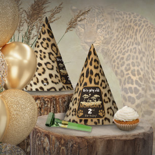 Festa Chapéu de Aniversário Estampa de Leopardo