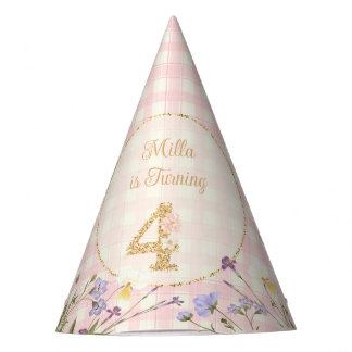 Festa Chapéu de Aniversário Personalizado de Coelhinho d