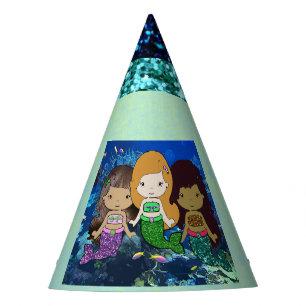 Festa Chapéu de Aniversário Três Pequenas Sereias