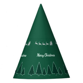 Festa Chapéu de Natal Luz Sleigh Evergreen