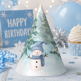 Festa Chapéu de Papel de Aniversário do Boneco de Neve d