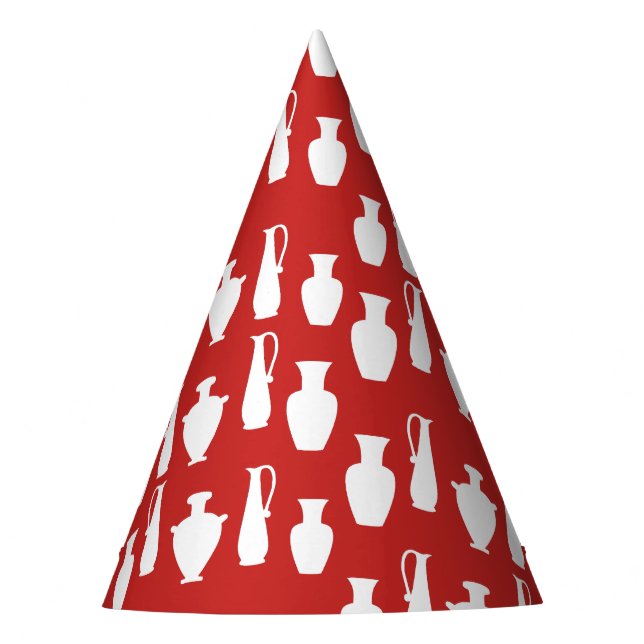 Festa Chapéu de Papel de Padrão de Vasos Gregos Antigos (Frente)