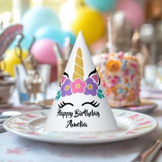 Festa Chapéu de Papel Personalizado de Aniversário de Un