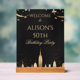 Festa com a Silhueta da Cidade de Nova York