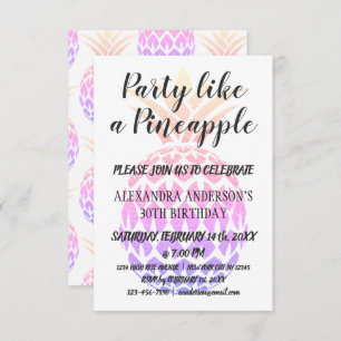 Festa como abacaxi qualquer convite para o anivers