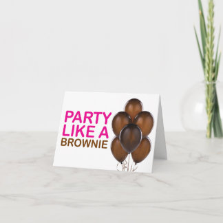 Festa Como Um Cartão De Aniversário De Brownie (Ro