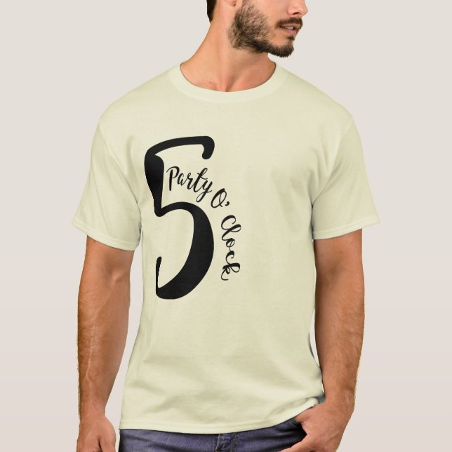 festa da camisetas engraçadas das 5 horas (Frente)