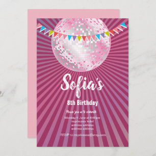 festa da discoteca, brilho, dança, convite de fest