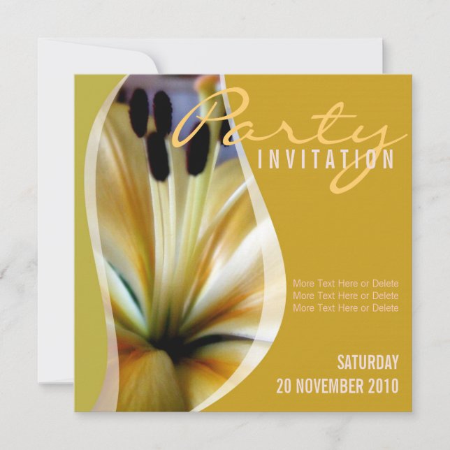 Festa da Flor de Lírio + Convite para Todas as Oca (Frente)