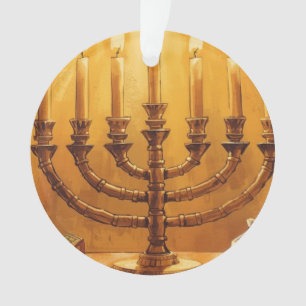 Festa das Luzes Menorá de Hanukkah Enfeite