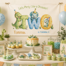 Festa de 2º Aniversário com Tema de Dinossauro Fof