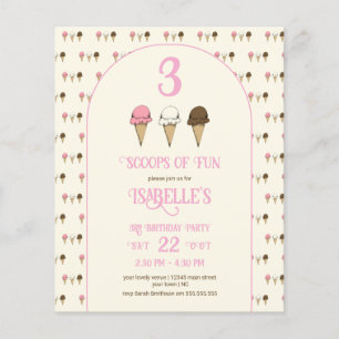 Festa de 3 anos Budge 3 Scoops de Diversão 