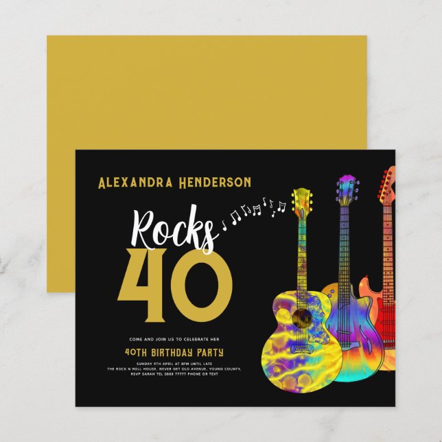 Festa de 40 anos Guitar Rocks 40 (Frente/Verso)