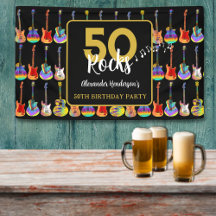 Festa de 50 Anos 50 Rocks Adicionar Nome