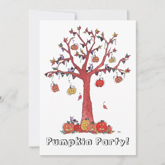 Festa de Abóbora, Convite para Festas de Halloween (Frente)