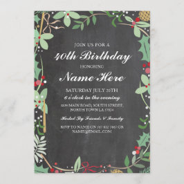 Festa de aniversário 40º 50º Convite Russo ChalK B