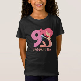 Festa de aniversário 9ª sereia de camiseta