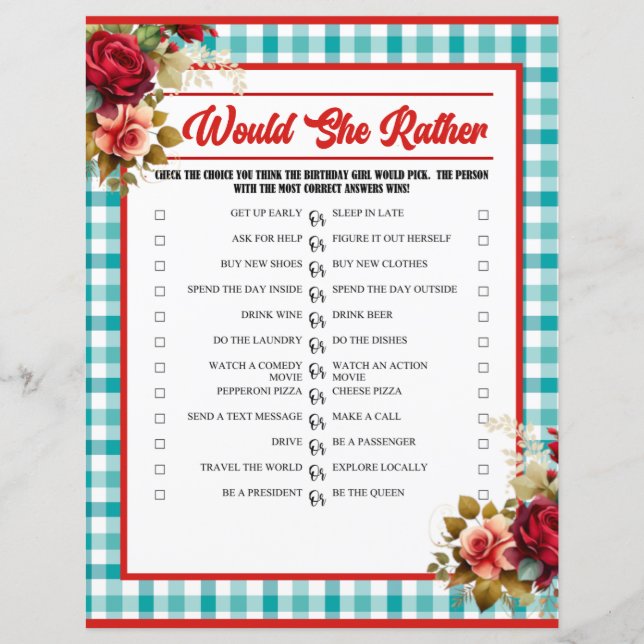 Festa de Aniversário Azul Clássico Ela Prefere Jog (Frente)