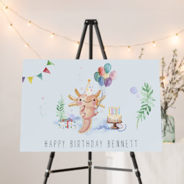 Festa de Aniversário Bem-vinda com Aquarela de Axo