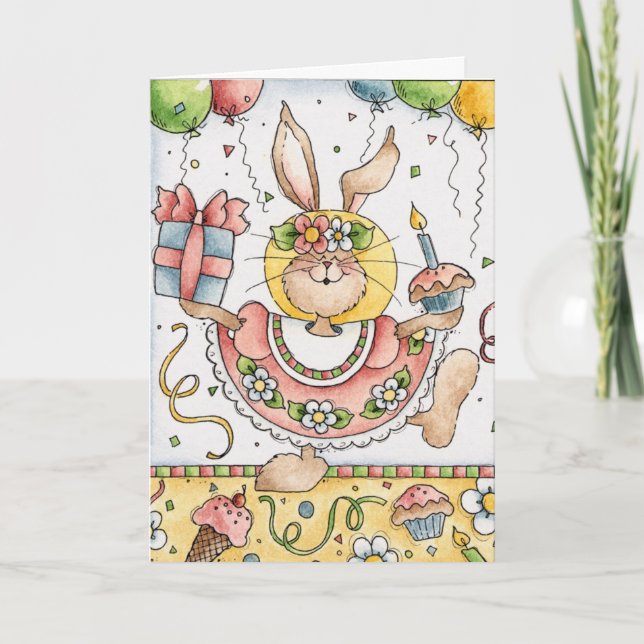 Festa de aniversário - Cartão de Saudação (Frente)