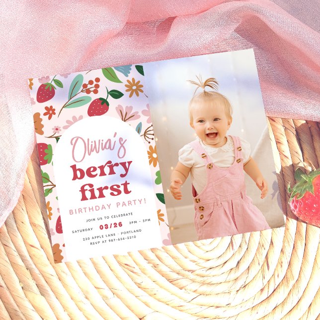 Festa de Aniversário com Foto da Primeira Orçament (Card Front Mock-up)