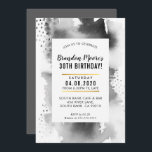 FESTA DE ANIVERSÁRIO CONVITE cinzas de aquarela mo<br><div class="desc">por kat massard >> kat@simplysweetPAPERIE.com <<< Um design de convite super simples, mas na moda para seu ANIVERSÁRIO. Uau, seus amigos e família com este pequeno número;D Configuração como modelo é simples você adicionar seus próprios detalhes, ou clicar no botão personalizar e você pode adicionar ou alterar texto, fontes, tamanhos...</div>