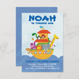 Festa de aniversário - convite da arca de Noah