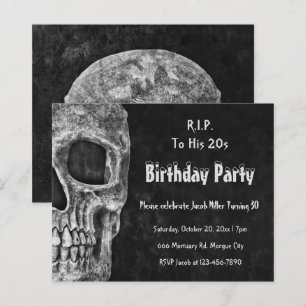 Festa de Aniversário da Caveira Gótica RIP ao seu