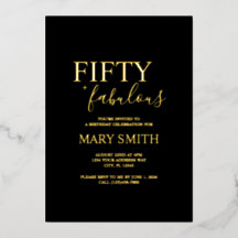 Festa de Aniversário de 50 anos Elegante e Fantást