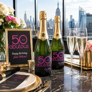 Festa de Aniversário de 50 Anos Moderna e Fabulosa