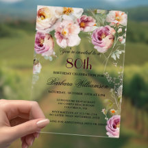 Festa de Aniversário de 80 Anos com Flor de Campo