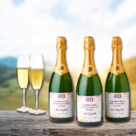 Festa de aniversário de 80 Floral de 80 anos