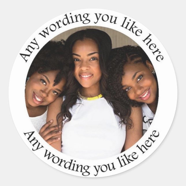 Festa de aniversário de adesivos de fotos (Frente)