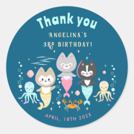 Festa de aniversário de adesivos redondos clássico