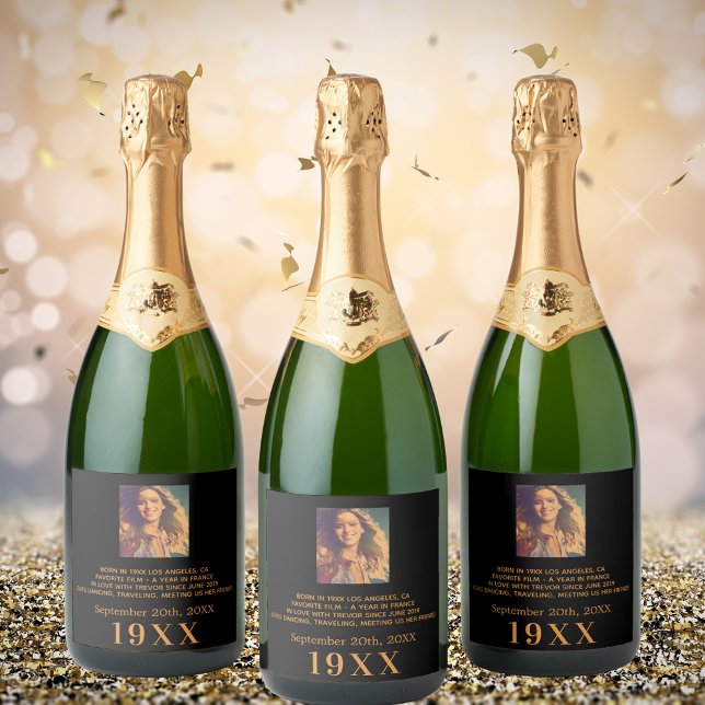 Festa de aniversário de ano de ouro nascer bio de  (Criador carregado)